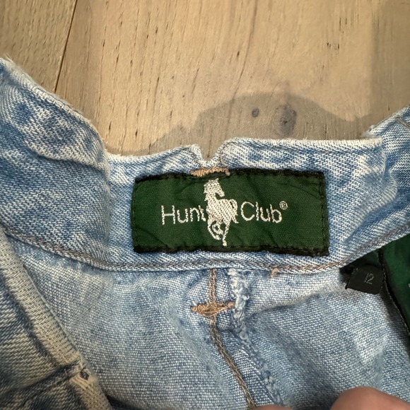 VTG Hunt Club Acid Wash Pleated 90s‎ Denim Shorts Women Size 12 - Picture 5 of 9